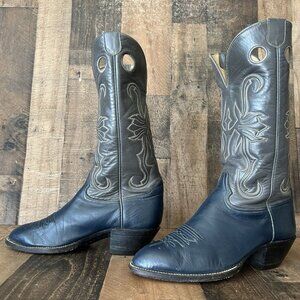 Hondo Vintage Blue Western Cowboy Boots Mens 9.5 EEE